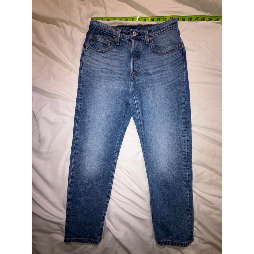 Levis 501 Original Jeans Medium Wash Blue Button Fly W28 L26 T09-14